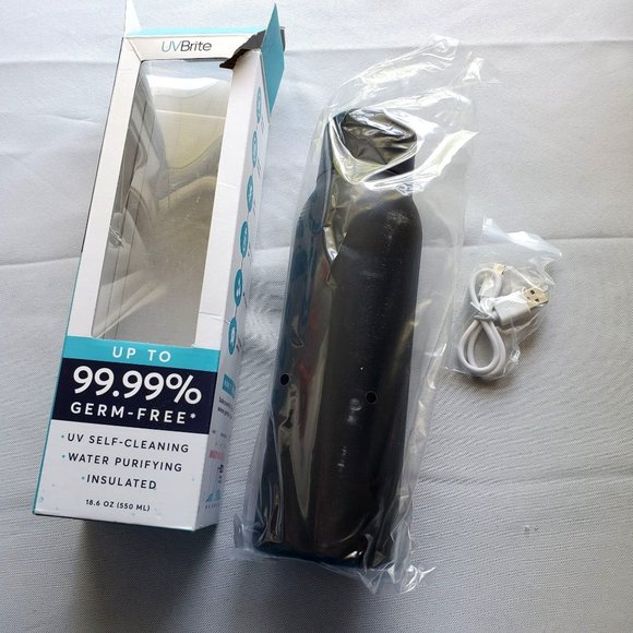 UVBrite Self Cleaning Water Bottle 18 oz NEW - Picture 2 of 6